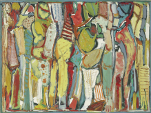 The Market Place (1987) - Oil on Canvas - 75.5 x 100.5 cm. 